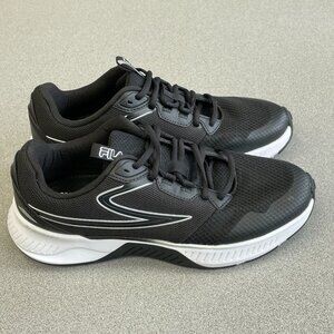NEW Fila Action-Stride Energized Sneakers Men's Size 9.5 Black & White